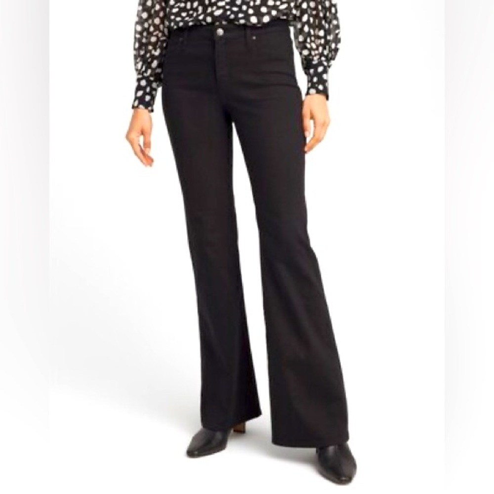 Chico’s high rise flare black jeans womens 12R New with tags NWT